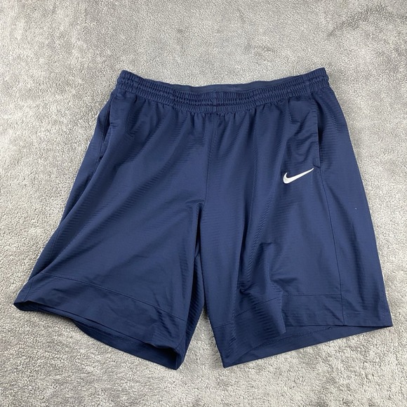 Nike Shorts Mens XL Dark Blue Stretch Dri-Fit - Picture 1 of 14